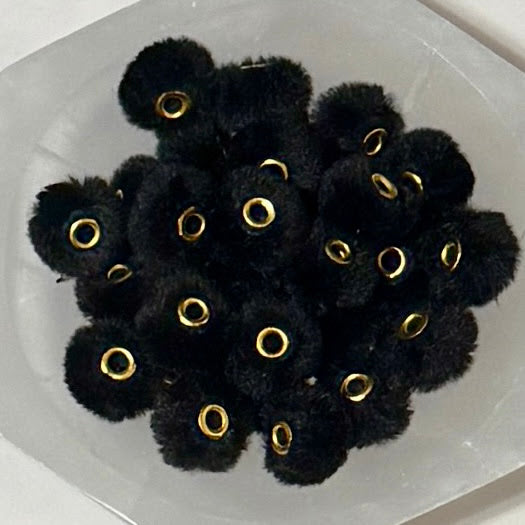 Onyx - 20mm Fuzzy Abacus Spacer