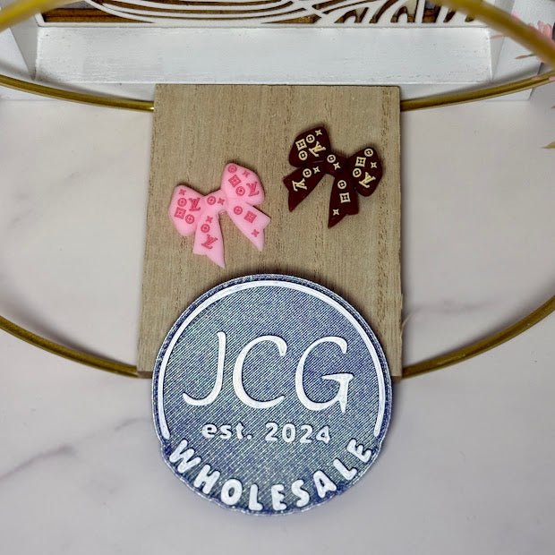 Mocha Blossom Ribbon Bow Silicone Focal Beads | Fun Bow Craft Supplies
