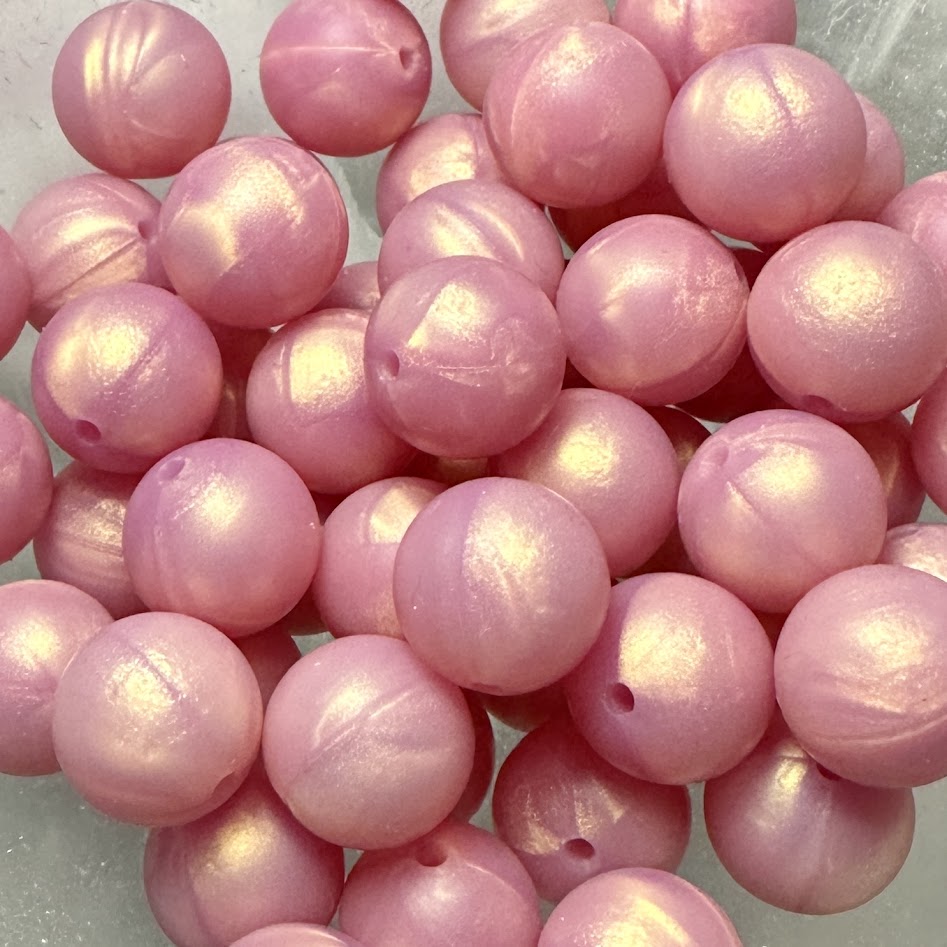 Rose Pearl - 15mm Round Silicone