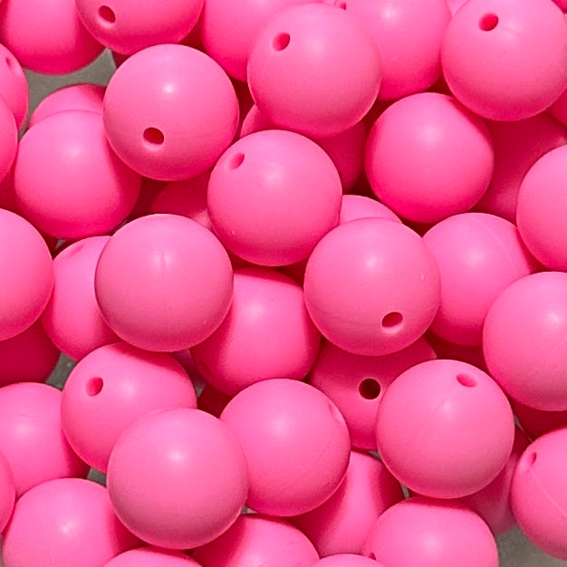 Bubblegum Pink - 15mm Round Silicone