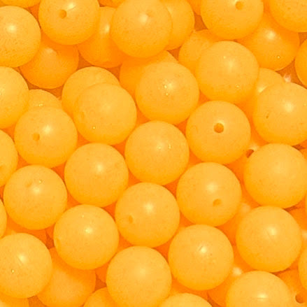 Orange Glitter - 15mm Round Silicone