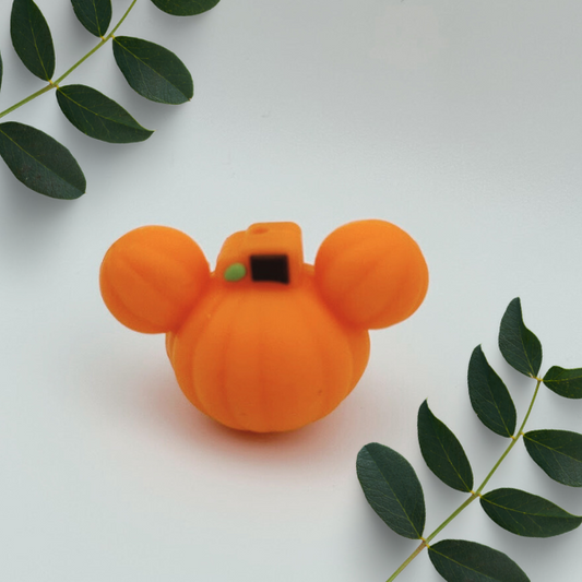 3D Pumpkin Mouse Focal Bead