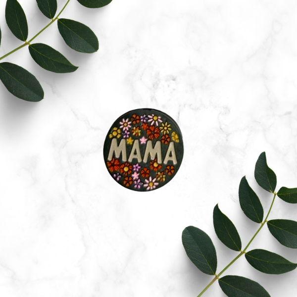 Retro Floral Mama Focal Bead