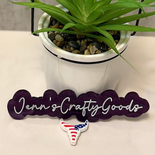 Patriotic Longhorn Silicone Focal Bead|Western Craft Suppl