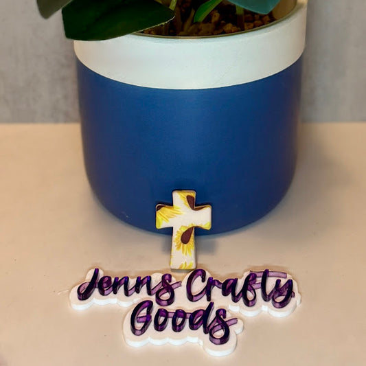 Sunflower Cross Focal Bead