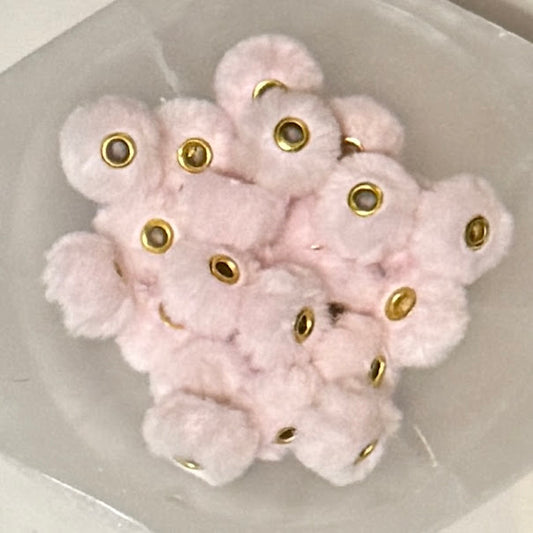 Powder Pink - 20mm Fuzzy Abacus Spacer