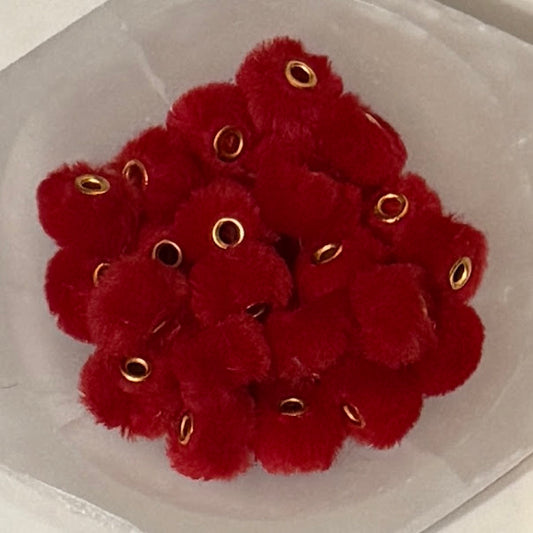 Crimson - 20mm Fuzzy Abacus Spacer