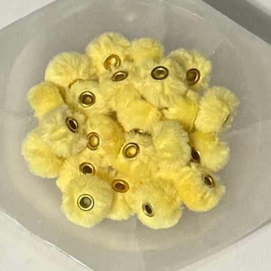 Laguna Yellow - 20mm Fuzzy Abacus Spacer