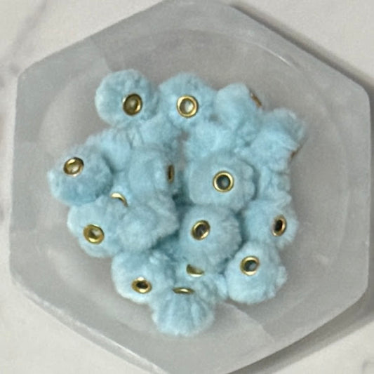 Arctic Ice - 20mm Fuzzy Abacus Spacer