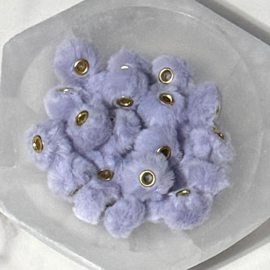 Purple Frost - 20mm Fuzzy Abacus Spacer