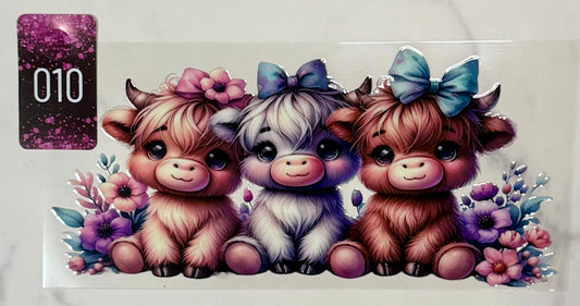 UV DTF Wrap | Baby Highland Cows | 010