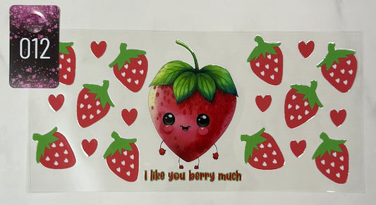 UV DTF Wrap | Strawberry Kawaii | 012