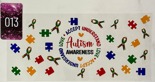 UV DTF Wrap | Autism Awareness Circle | 013