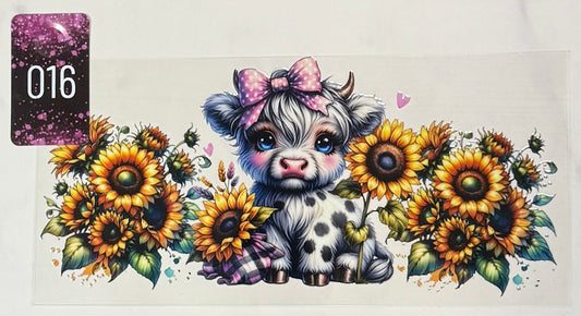 UV DTF Wrap | Sunflower Cow | 016