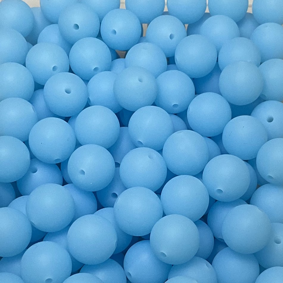 Glow Blue to Blue - 15mm Round Silicone