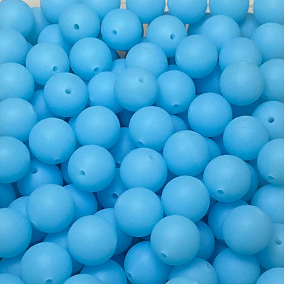 Glow Blue to Blue - 15mm Round Silicone