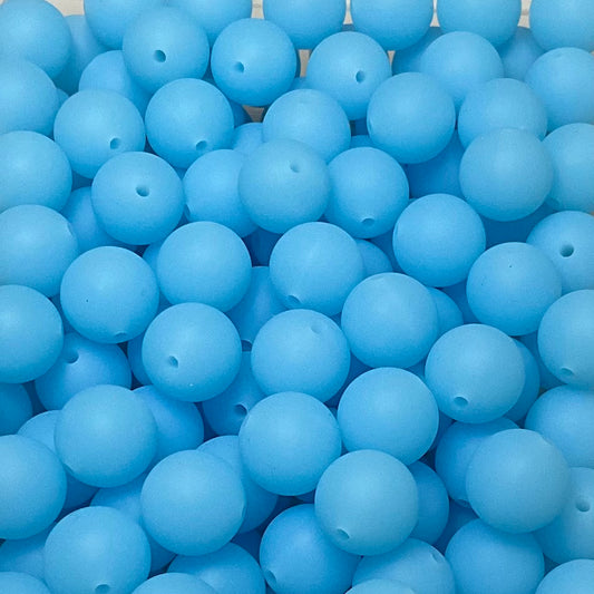 Glow Blue to Blue - 15mm Round Silicone