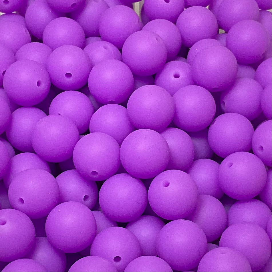 Glow Purple to Blue - 15mm Round Silicone