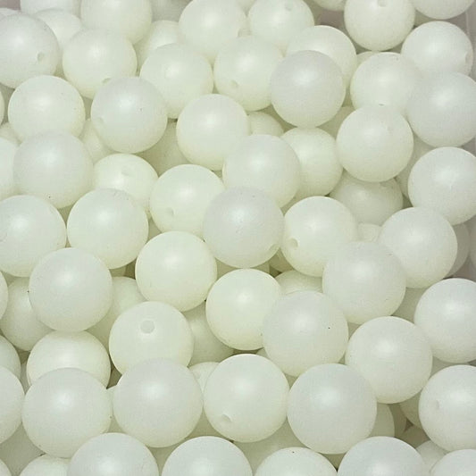 Glow White to Blue - 15mm Round Silicone