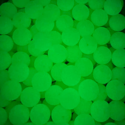 Glow Green to Green - 15mm Round Silicone