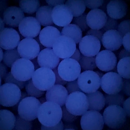 Glow Purple to Blue - 15mm Round Silicone