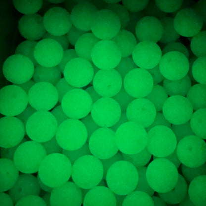 Glow Turquoise to Green - 15mm Round Silicone