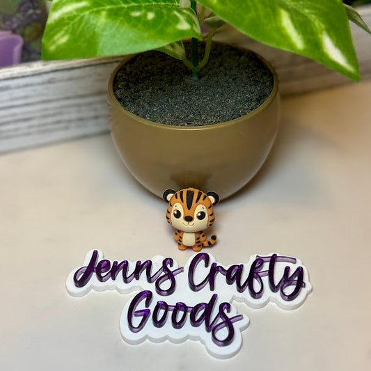 3D Geaux Tiger Silicone Focal Bead | Game Day Craft Supplies