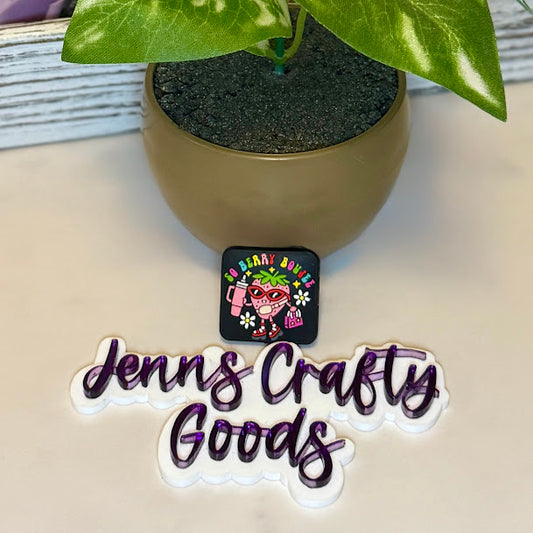 Sassy Berry Silicone Focal Bead | Fun Strawberry Craft Supplies