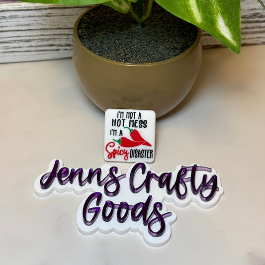 Spicy Disaster Silicone Focal Bead | Sassy Craft Supplies
