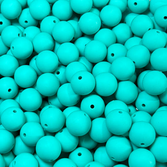Lagoon - 15mm Round Silicone Bead | Craft Supply