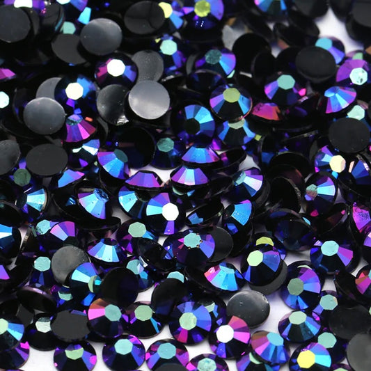 Obsidian Flash Jelly Flatback Rhinestones