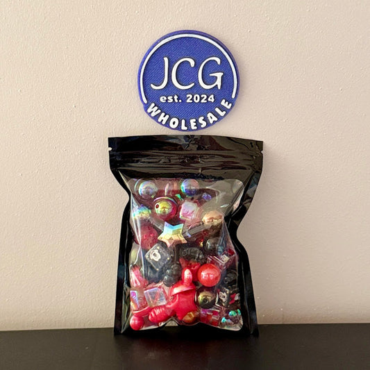 Acrylic Scoop Mix – Small Black Zip Bag (4 oz, ~40–50 beads, 3 Scoops)