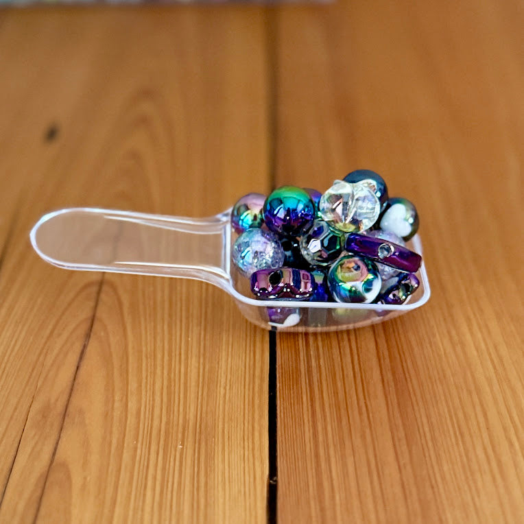Acrylic Bead Scoop – Pumpkin Container | 10 Scoops (~150 Beads, 13 oz)