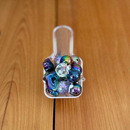Acrylic Bead Scoop – Pumpkin Container | 10 Scoops (~150 Beads, 13 oz)