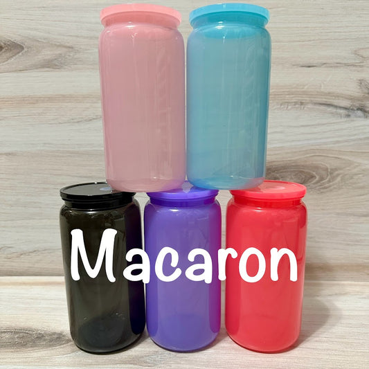 Blank 16oz Plastic Can Cup - Macaron Colors