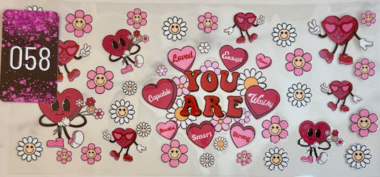 UV DTF Wrap | You Are Loved Affirmations | 058