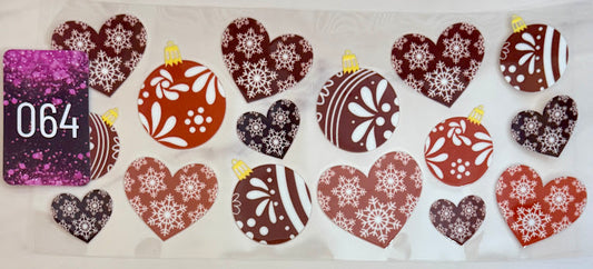 UV DTF Wrap | Warm Winter Hearts | 064