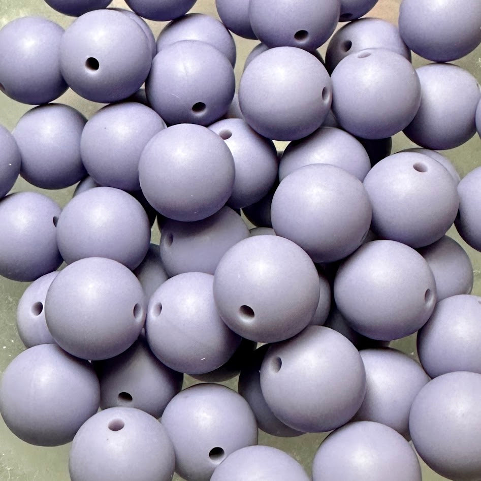 Amethyst - 15mm Round Silicone