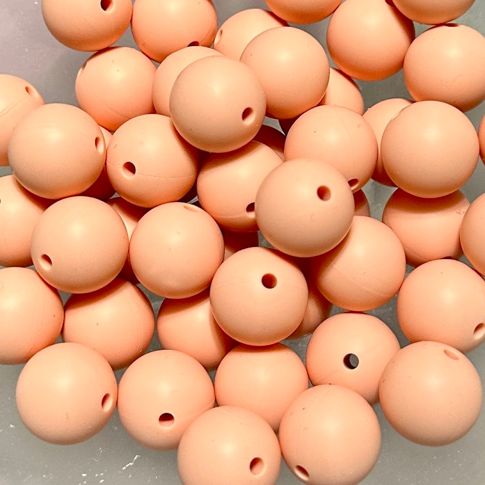 Peach - 15mm Round Silicone