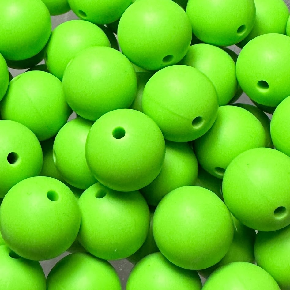 Screamin' Green - 15mm Round Silicone