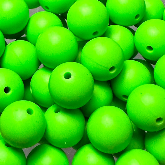 Screamin' Green - 15mm Round Silicone