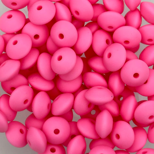 Bubblegum Pink - 12mm Silicone Lentil Spacer