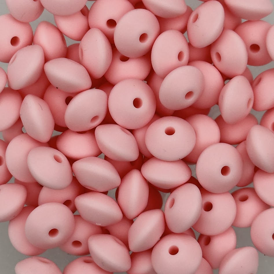 Quartz Pink - 12mm Silicone Lentil Spacer