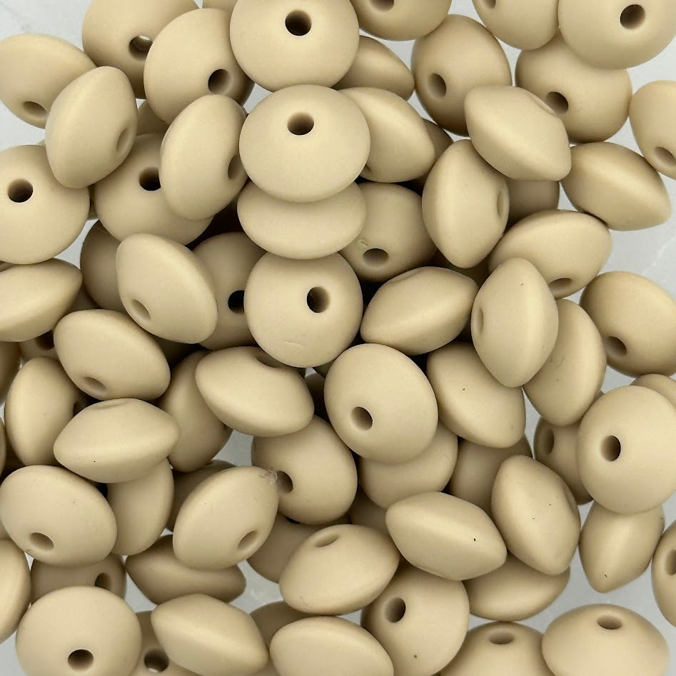 Beige - 12mm Silicone Lentil Spacer