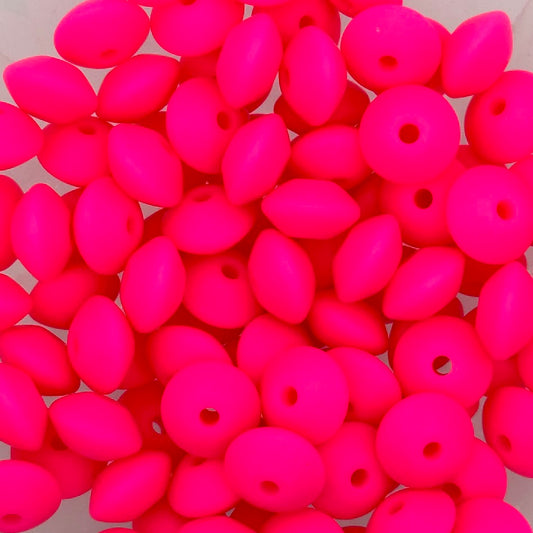 Fluorescent Pink - 12mm Silicone Lentil Spacer