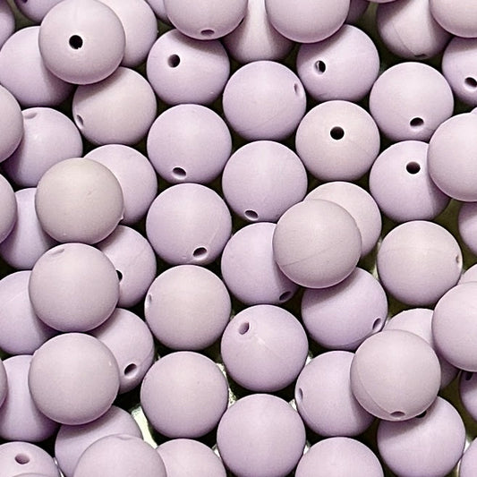 Lilac - 15mm Round Silicone