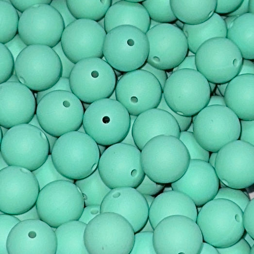 Mint Green - 15mm Round Silicone