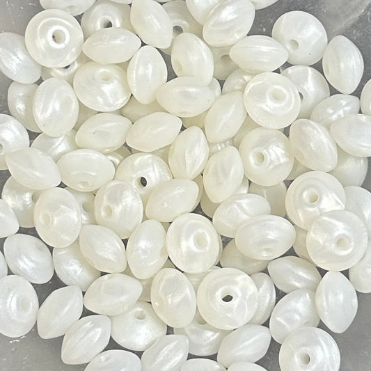 White Pearl - 12mm Silicone Lentil Spacer