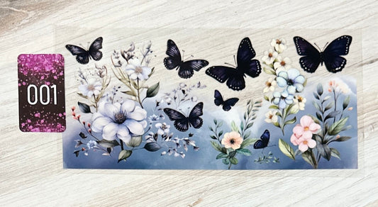 Butterflies 'n Wildflowers - UV DTF Wrap