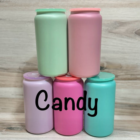 Blank 16oz Stainless Steel Can Cup - Candy Colors